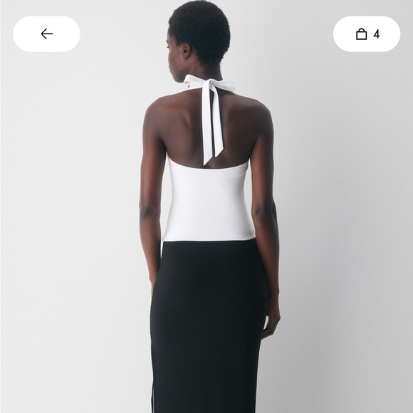 NWT- Aritzia White Contour Optimum Halter Top - Picture 3 of 7